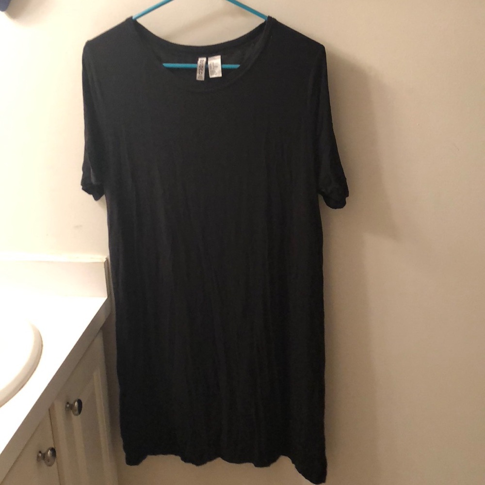 Black T-shirt dress